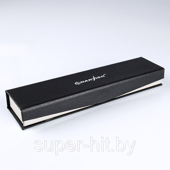 Ручка подарочная "Darvish" корпус серебристо-цветной в футляре Черный - фото 4 - id-p170605852