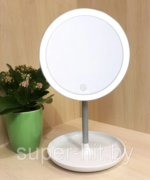 Косметическое круглое зеркало с подсветкой - фото 2 - id-p170604344