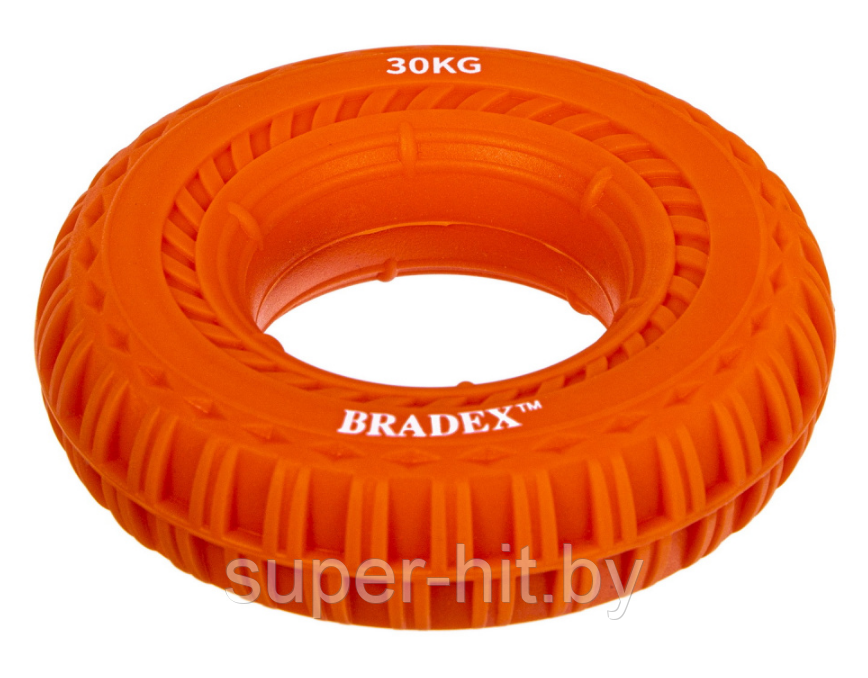 Кистевой эспандер 30 кг, круглый с протектором, оранжевый - фото 2 - id-p170605242