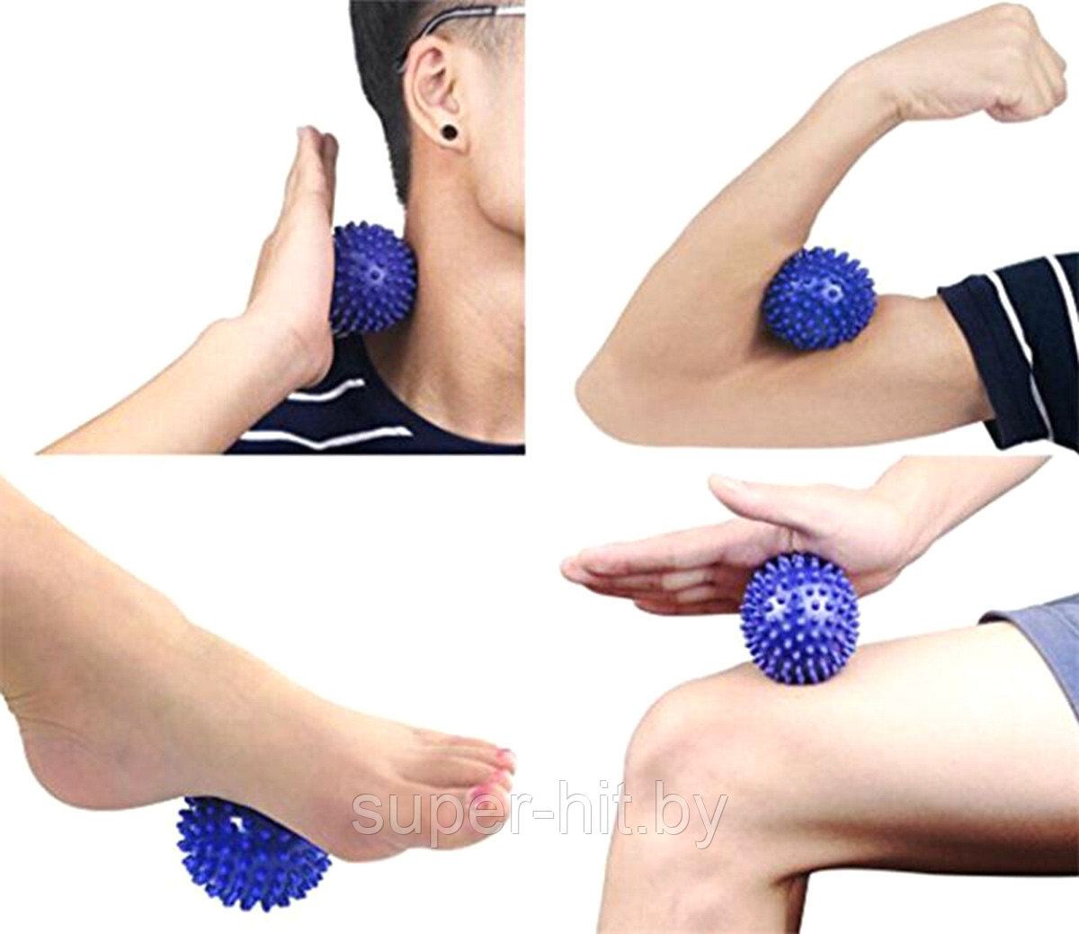 Мяч массажный для восстановления мышц 8,5 см с шипами SIPL - фото 1 - id-p170607259