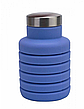 Бутылка для воды силиконовая складная с крышкой (500 мл), фото 3