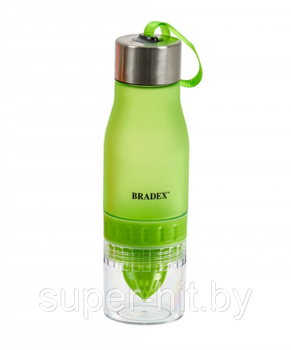 Бутылка для воды с соковыжималкой (600 мл) Салатовый - фото 1 - id-p170605253
