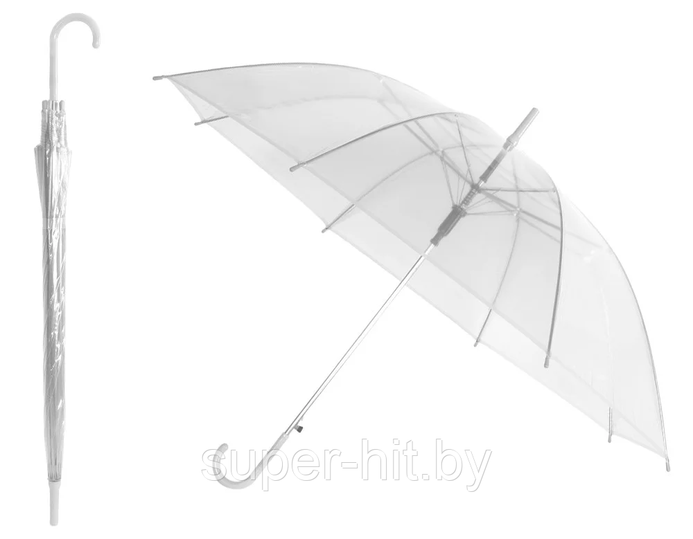 Зонт прозрачный SiPL белый - фото 1 - id-p170604369