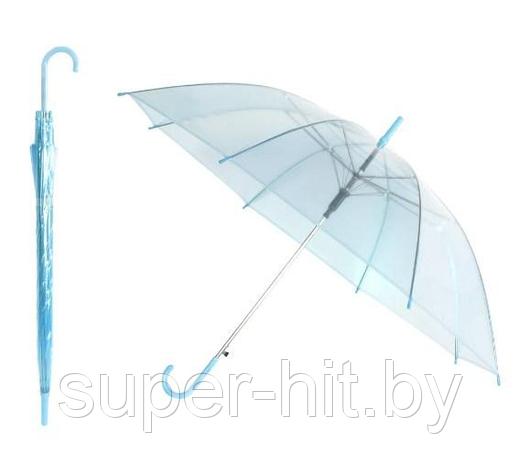 Зонт прозрачный SiPL голубой, фото 2