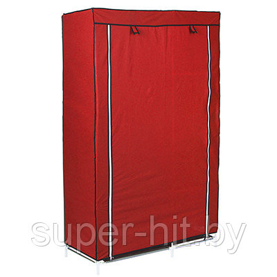 Шкаф тканевый для одежды, 170х100х42 см, бордовый - фото 1 - id-p170607315