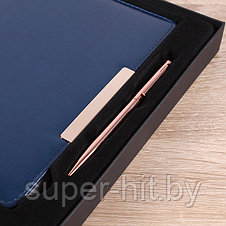 Набор подарочный: Ежедневник А5 недатиров.140л "Darvish" обложка к/з цвет ассорти с ручкой (4 цвета), фото 2