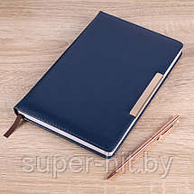Набор подарочный: Ежедневник А5 недатиров.140л "Darvish" обложка к/з цвет ассорти с ручкой (4 цвета), фото 3