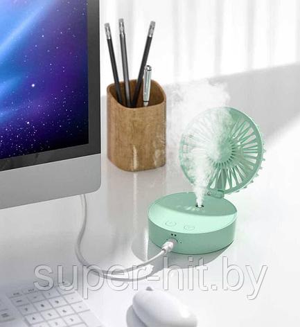 Мини-вентилятор с увлажнителем воздуха 2 в 1 (USB), фото 2