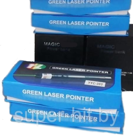 Лазерная указка L04-4 (Green laser poiter) 4 насадки - фото 3 - id-p170607323