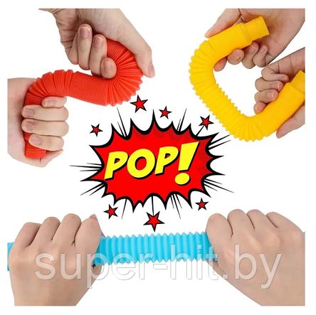 Игрушка - антистресс Pop Tubes "Поп Трубка" 20 см х 2,5 см, фото 2