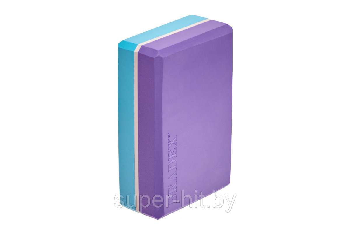 Блок для йоги фиолетовый/синий - фото 4 - id-p170605919