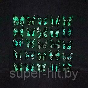 Бабочки флюоресцентные набор 12 шт. SiPL, фото 2