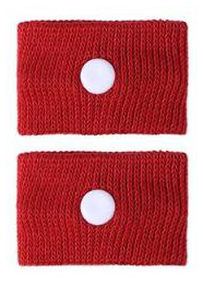 Браслет от укачивания и тошноты универсальный (набор 2 шт.) Красный - фото 1 - id-p170604481