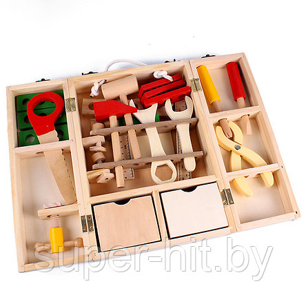 Игровой набор "Чемоданчик с инструментами" дерево, фото 2