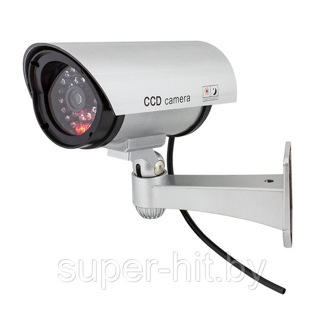 Муляж камеры наружного наблюдения с ИК (цвет - серебристый) - фото 2 - id-p170605424