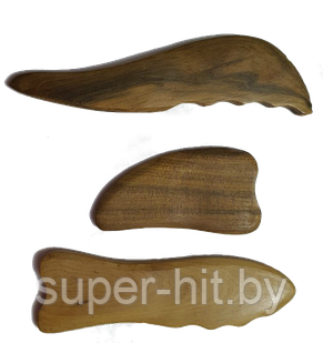 Массажный скребок из натурального сандалового дерева в ассортименте (Гуаша) (в ассортименте 3 формы), фото 2