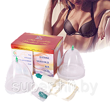 Женские массажные вакуумные банки для груди с насосом в комплекте, фото 2