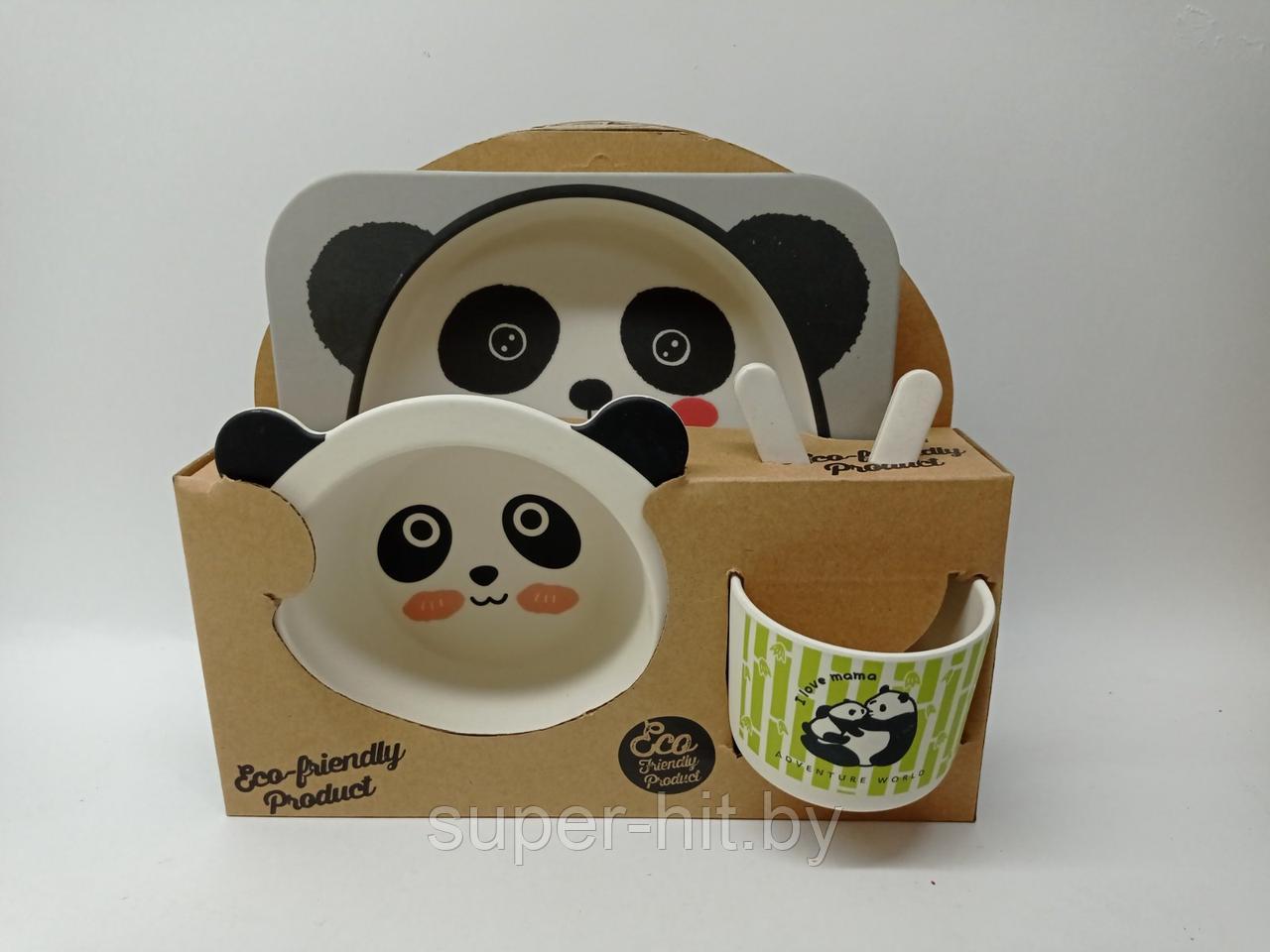 Набор эко-посуды из бамбука "Панда" - фото 1 - id-p170606605