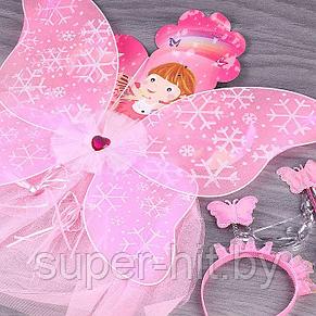 Карнавальный набор "Бабочка" 4 предмета (юбочка, волшебная палочка, ободок, крылышки), фото 3