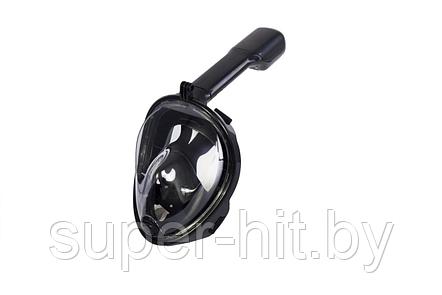 Маска для плавания и снорклинга с креплением для экшн-камеры S/M (черный), фото 2