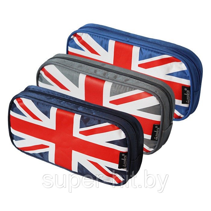 Пенал мягкий тубус "Darvish" ассорти с рисунком "британский флаг" - фото 2 - id-p170606788