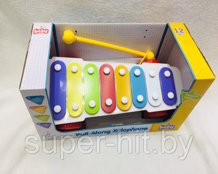 Ксилофон разноцветный с двумя палочками в комплекте - фото 1 - id-p170606806
