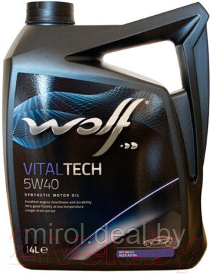 Моторное масло WOLF VitalTech 5W40 / 16116/4 - фото 1 - id-p170608467
