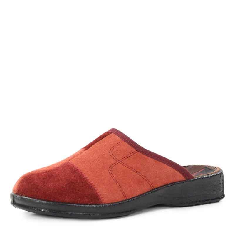 Тапочки женские кожаные Home Marko арт.3805-Бордо+Розовый, р-ры:37-41