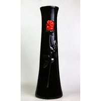 Ваза роза черная. арт. лск-10095