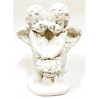 Статуэтка ангелы "пара с букетиком" белый матовый 25 см , арт.авм-12