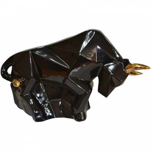 Копилка-оригами бык, черный с золотом арт.ккю-10111 - фото 1 - id-p170628293