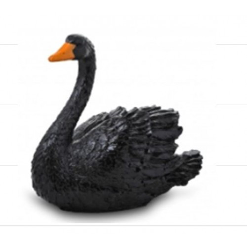 Фигура садовая лебедь средний (чёрный),38х41 см.,арт.сф-1187 - фото 1 - id-p170628445