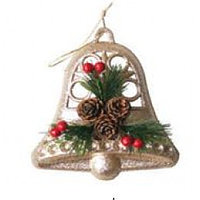 Декорация рождественская колокольчик 15x17 см. арт. pwad-7992