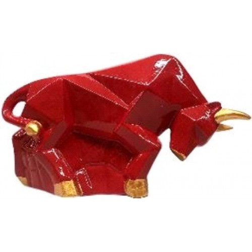 Копилка-оригами бык, красный акрил с золотом разм.см. 183010 арт.ккю-10301 - фото 1 - id-p170628688