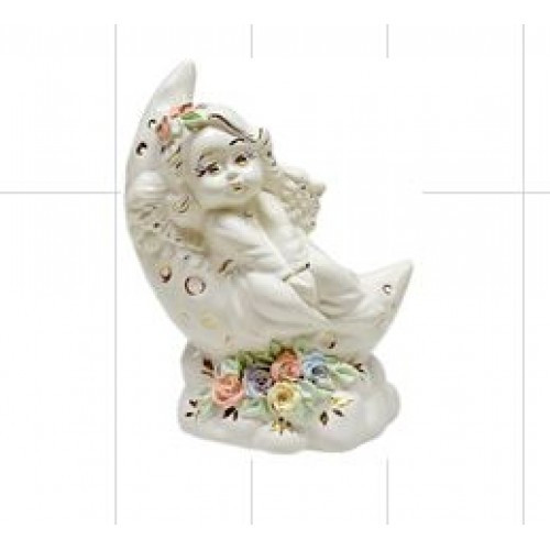 Статуэтка Ангелок на месяце, цветная лепка Арт.ККО-1004 - фото 1 - id-p170628789