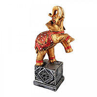 Статуэтка слон на кубе бронза цветной 31 см, арт.лс-13503