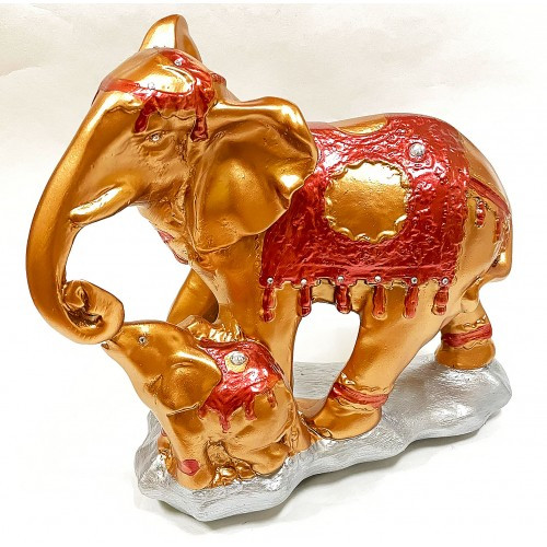 Статуэтка слон со слонёнком бронза декор 26*27см, арт.кл-15679 - фото 1 - id-p170629052