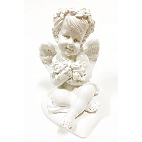 Статуэтка ангел юлечка на сердце бел.,13см, арт.нсх-16 - фото 1 - id-p170629105