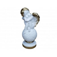 Статуэтка ангел на шаре со звездами бел/зол, арт. кэп-21632/скл-1204, 40 см