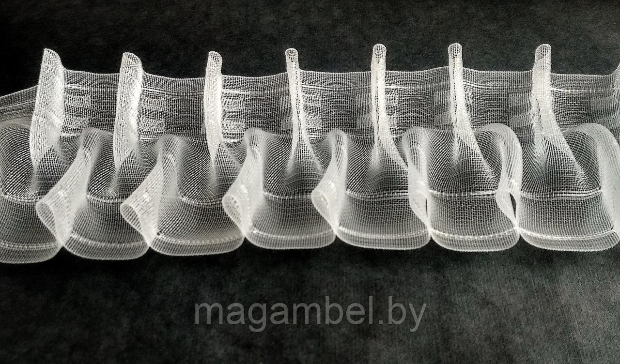 Широкая прозрачная лента для штор буфы 10 см (сборка 1:2,5)