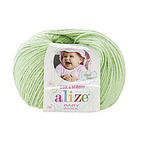 Пряжа Alize Baby Wool цвет 188 зелёная мята