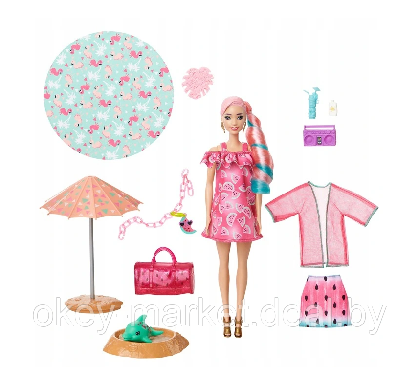 Игровой набор кукла Barbie Арбуз в непрозрачной упаковке (Сюрприз) GTN19 - фото 2 - id-p170648621