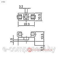 Держатель предохранителя RUICHI S1053 (5x20 6a 250v), с крышкой, фото 2