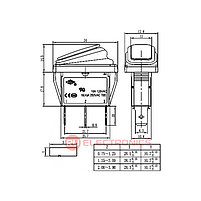 Клавишный переключатель RUICHI SB068-12V, IP65, ON-OFF, 10.5x28.5 мм, фото 2