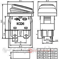 Клавишный переключатель RUICHI SB015, IP65, ON-OFF, 13x19.2 мм, фото 2