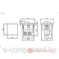 Клавишный переключатель RUICHI RS-101-7C, ON-OFF, чёрный, фото 2