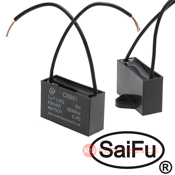 Пусковой конденсатор SAIFU CBB61, 1 мкФ, 630 В - фото 1 - id-p170648800