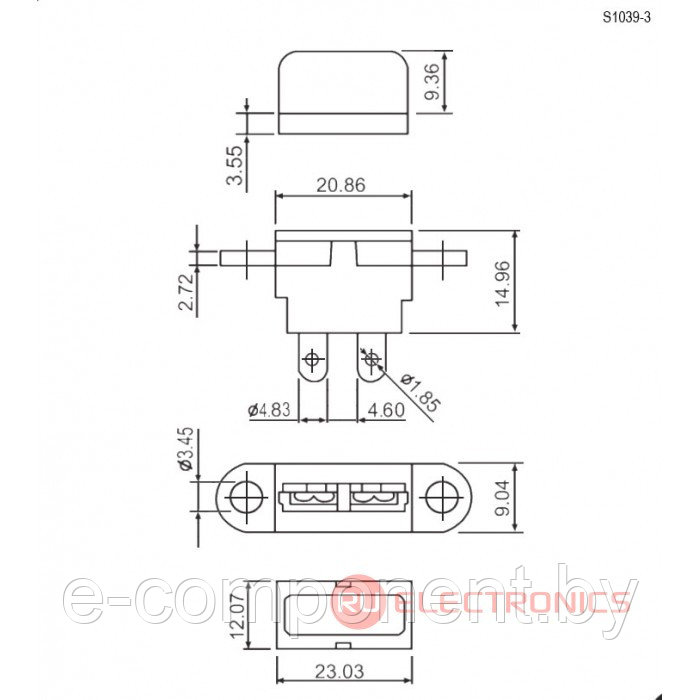 Держатель предохранителя RUICHI S1039-3, автомобильный - фото 2 - id-p170648841