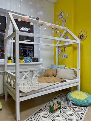 Кровать домик "Kinder-lux 1" цвет белый, фото 2