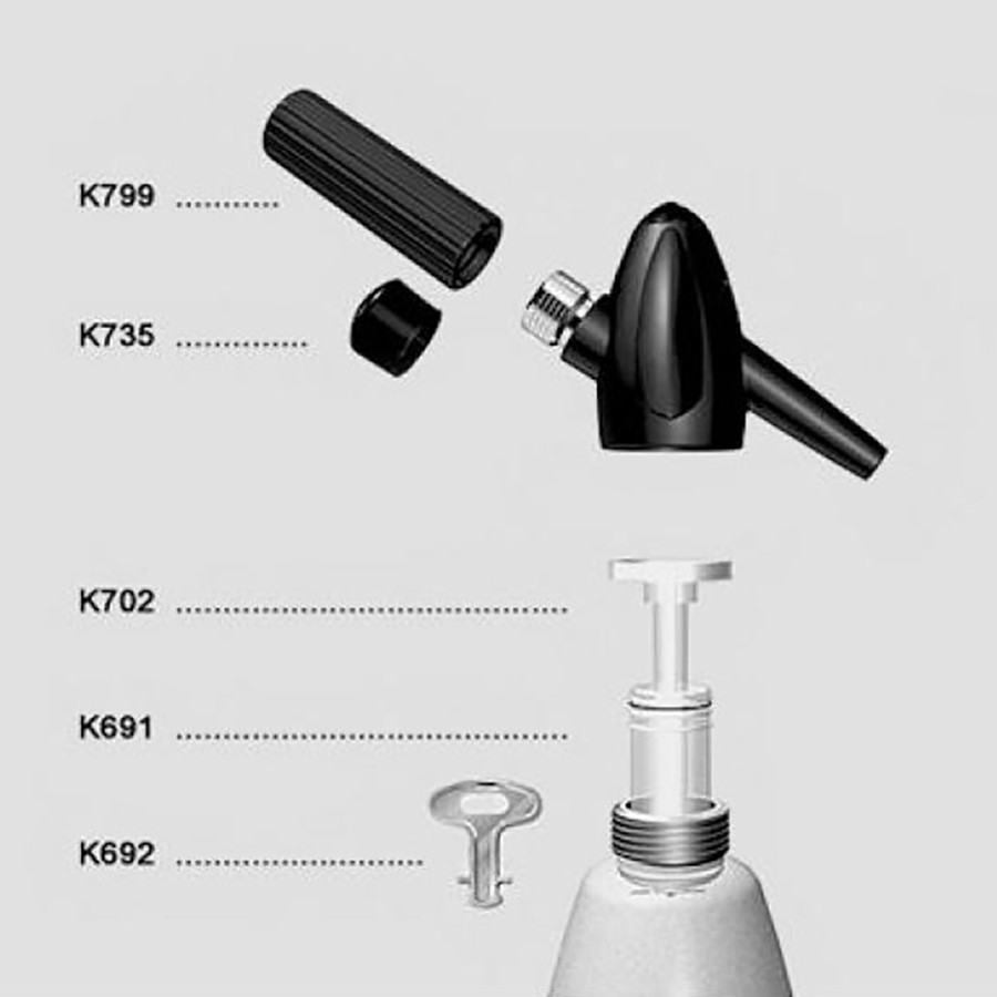 Держатель для баллончиков к сифону (кремеру),Inox,сифону для газированной воды KAYSER (K799)